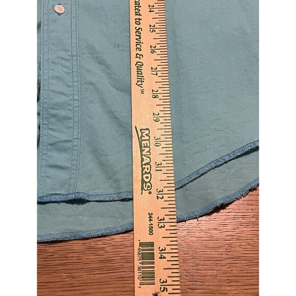 Mens 16 34 Wrangler Cowboy Cut X-Long Tails Vibrant Blue shirt VTG USA Western - Picture 4 of 13